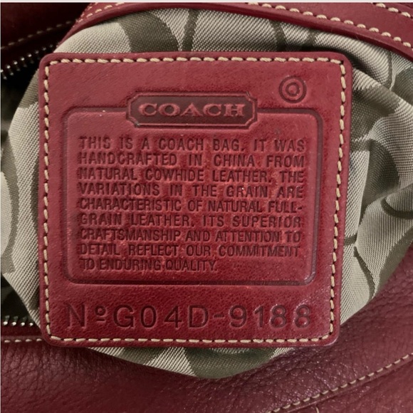 Coach Leather Red Crossbody Bag Y2K - Picture 4 of 4